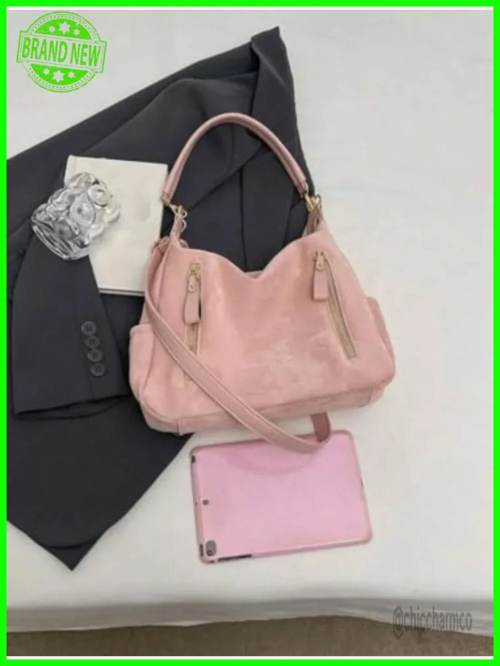 Women's Hobo Bag Large Crossbody Shoulder Handbag Multi Pockets Faux Leather